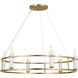 Rosalind 6 Light 33.25 inch Brushed Natural Brass Chandelier Ceiling Light