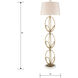 Morely 63 inch 150 watt Painted Gold Floor Lamp Portable Light