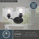 Bellwood 2 Light 13.5 inch Matte Black Bathroom Light Wall Light
