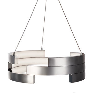 Anello LED 16 inch Nickel Pendant Ceiling Light in Brushed Nickel