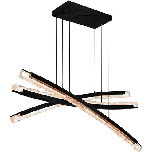 Saber 50 inch Black Chandelier Ceiling Light