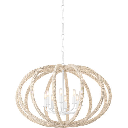 Lewiston 8 Light 34 inch White Plaster Chandelier Ceiling Light