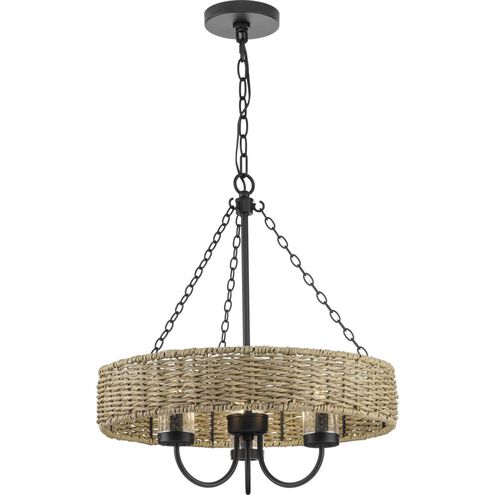 Pembroke 3 Light 20 inch Matte Black Outdoor Chandelier