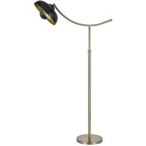 Planetoid 55 inch 100.00 watt Antique Brass Floor Lamp Portable Light