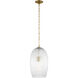HABLE Serafina 1 Light 10.75 inch Burnished Brass Pendant Ceiling Light