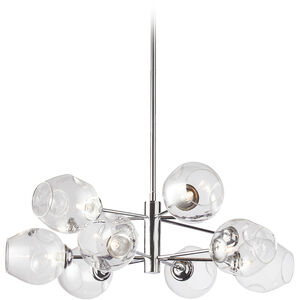 Abii 8 Light 26 inch Polished Chrome Chandelier Ceiling Light in Clear
