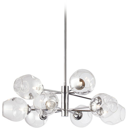 Abii 8 Light 26 inch Polished Chrome Chandelier Ceiling Light in Clear