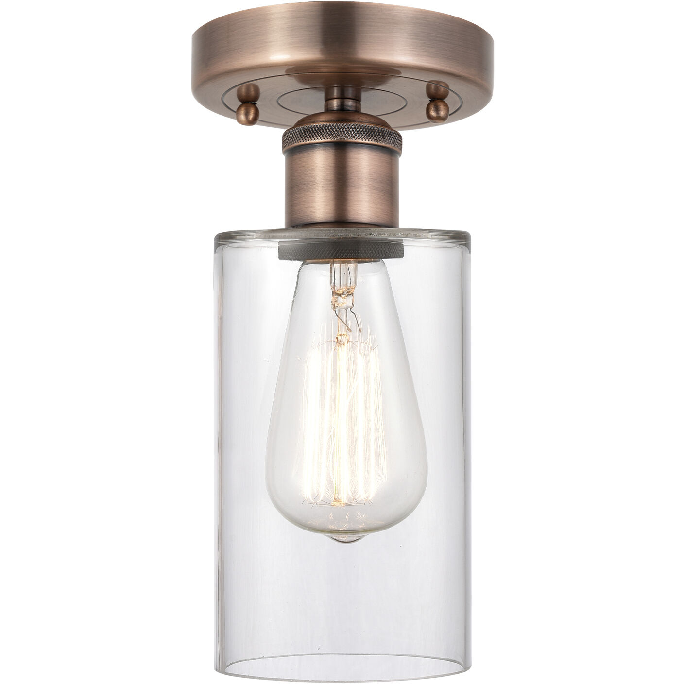 Clymer 1 Light 3.88 inch Antique Copper Semi-Flush Mount Ceiling Light