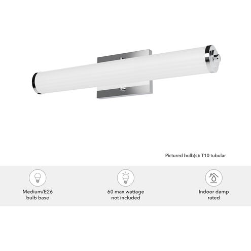 Holly Grove 2 Light 24 inch Chrome Vanity Light Wall Light, Medium