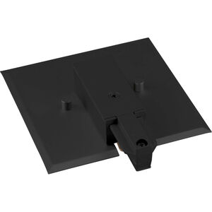 Alpha Trak 120 Black Track End Feed with Flush Canopy Ceiling Light