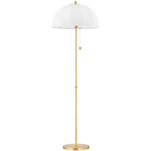 Meshelle 64.25 inch 25.00 watt Aged Brass Floor Lamp Portable Light
