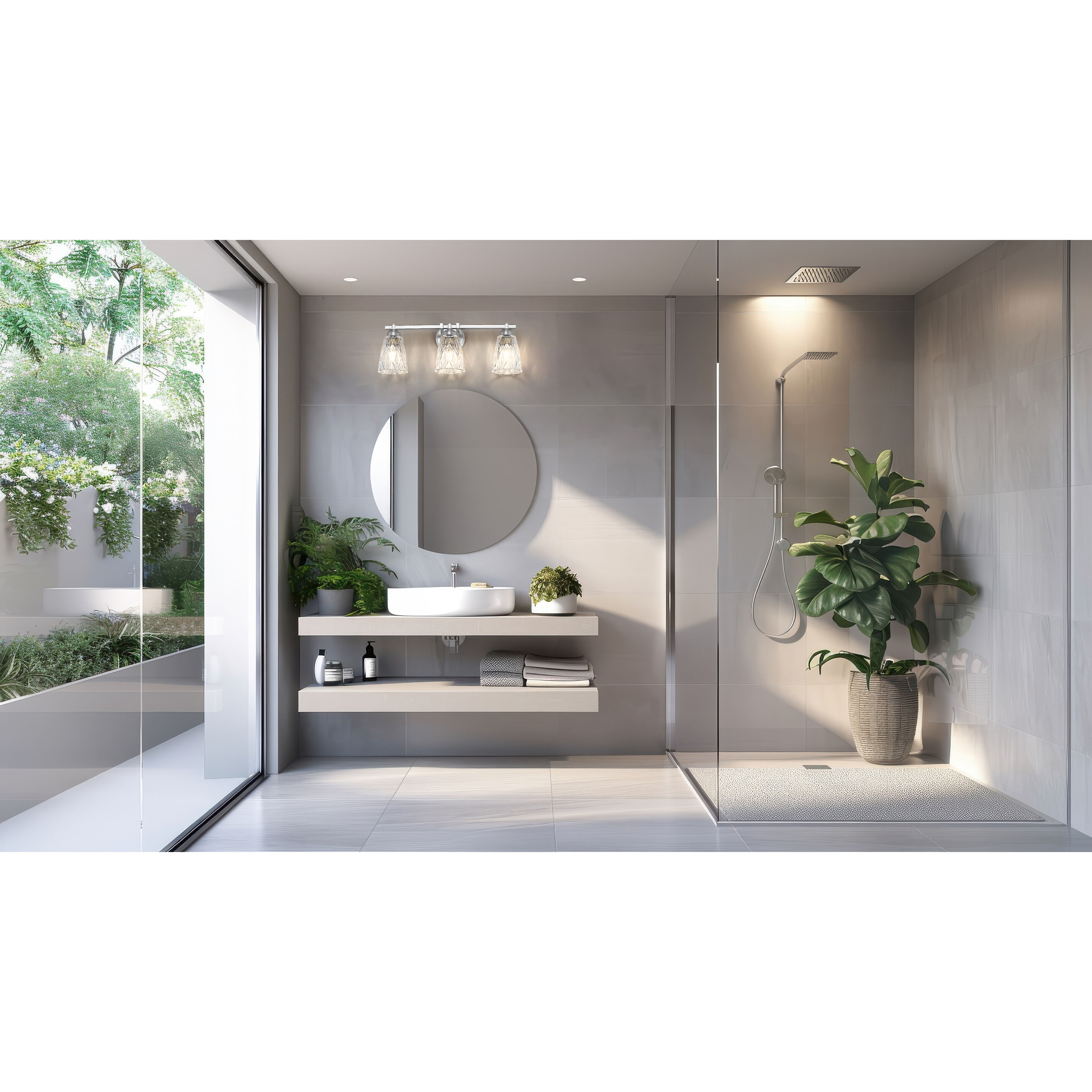 Andree Vanity Wall Light in Brushed Nickel