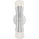 Fusion Collection - Lugano Family 1 Light 4.75 inch Polished Chrome and Ribbed Clear ADA Wall Sconce Wall Light, EVOLV