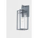 Percy Outdoor Wall Sconce in Weathered Zinc