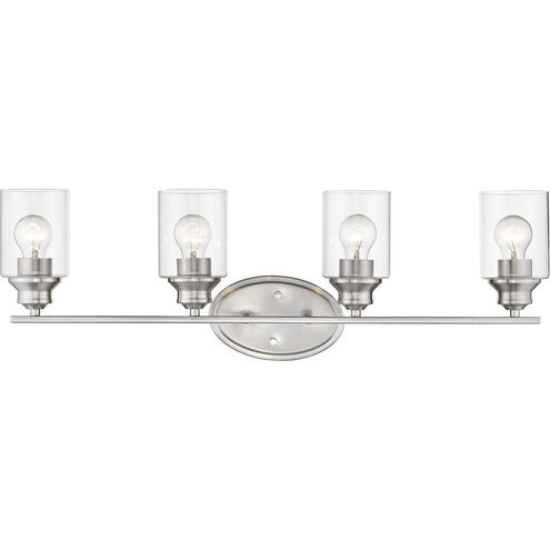 Gemma 4 Light 31 inch Satin Nickel Vanity Light Wall Light