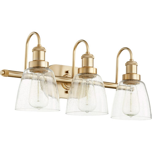Fort Worth 3 Light 22.5 inch Aged Brass Vanity Light Wall Light