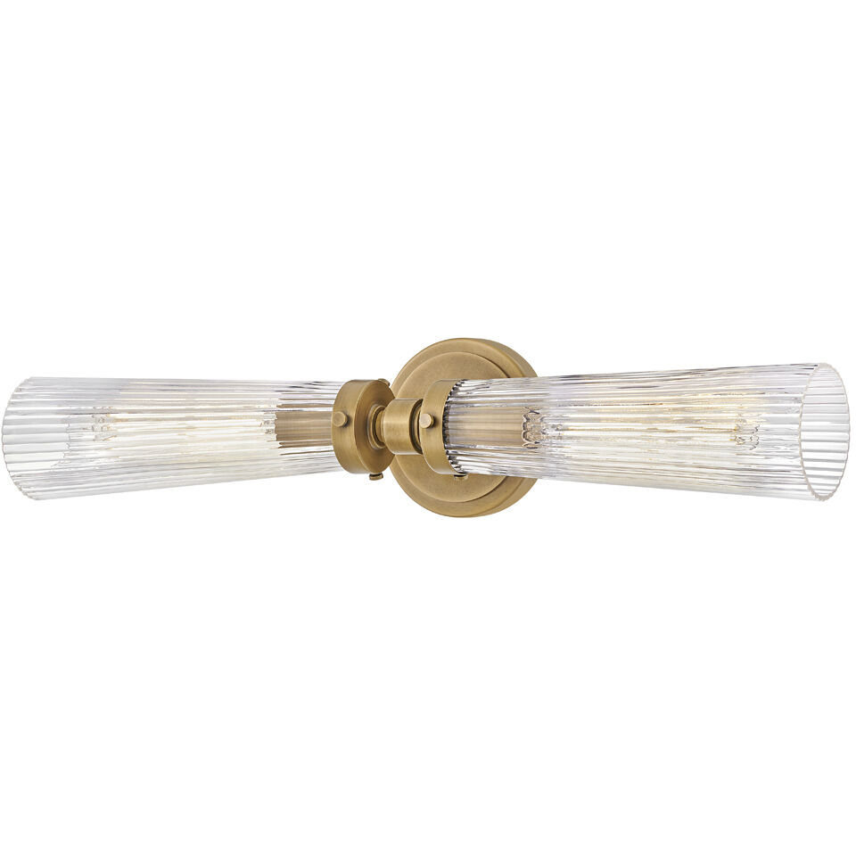 Jude 2 Light 24 inch Heritage Brass Bath Light Wall Light