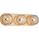 Knobbel Wall Sconce Wall Light in Clear, Aged Gold Brass