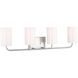 Rhett 4 Light 31 inch Brushed Steel Wall Bath Fixture Wall Light