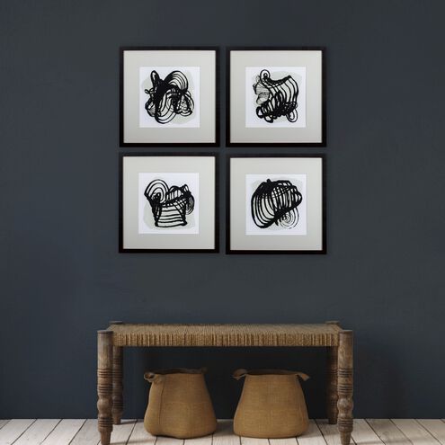 Abstract Black and White and Neutral Framed Art