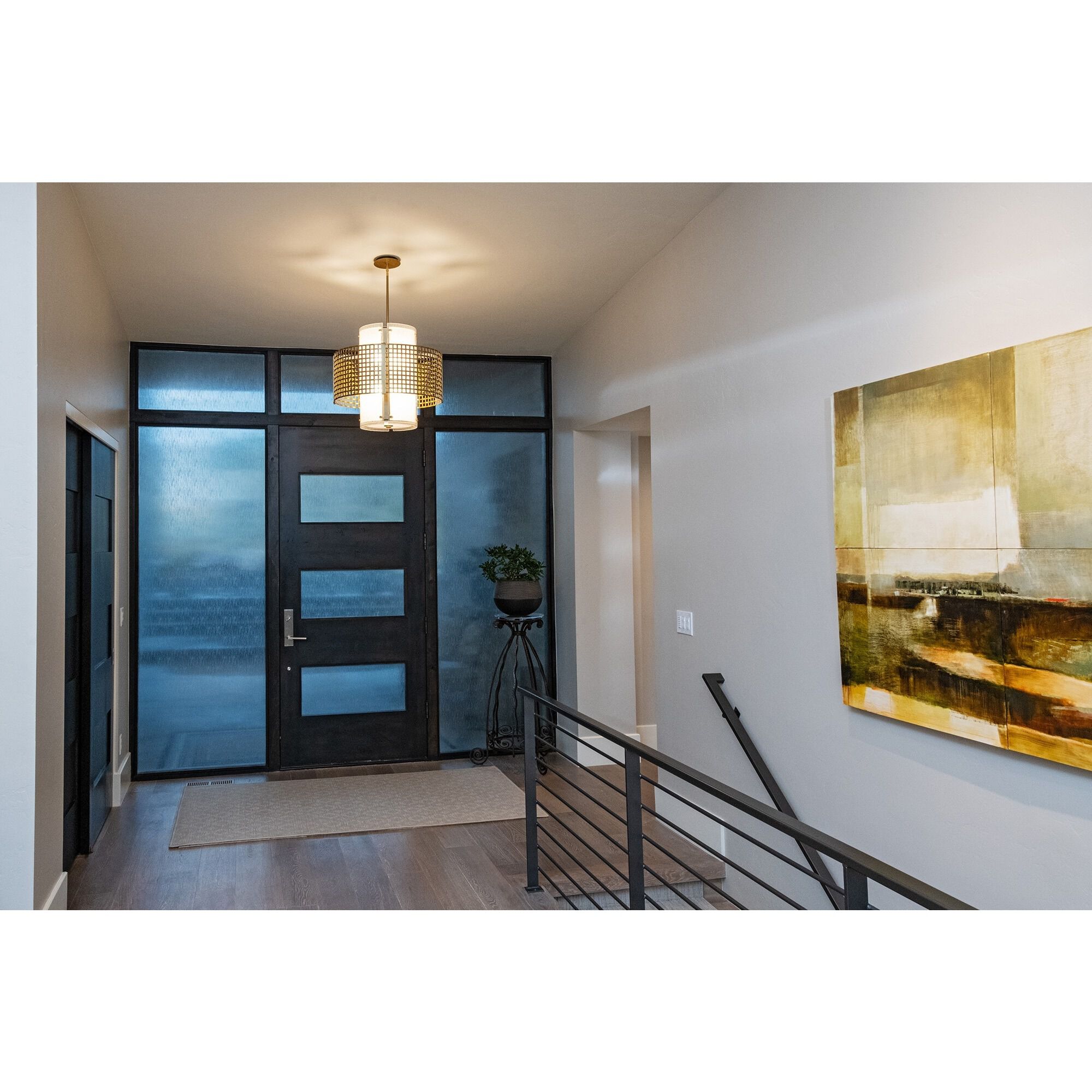 Tweed 8 Light Burnished Bronze Chandelier Ceiling Light, Double Drum