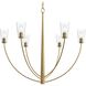 Jheni 6 Light 36 inch Brushed Gold Chandelier Ceiling Light