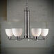 Signature 6 Light 28 inch Brushed Nickel Chandelier Ceiling Light