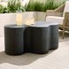 Indio 36 X 22 inch Matte Black Outdoor Coffee Table, Large