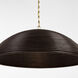 Suzanne Kasler Emerson LED 42.25 inch Hand-Rubbed Antique Brass Pendant Ceiling Light in Espresso Rattan