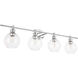 Collier 4 Light 38 inch Chrome Wall sconce Wall Light