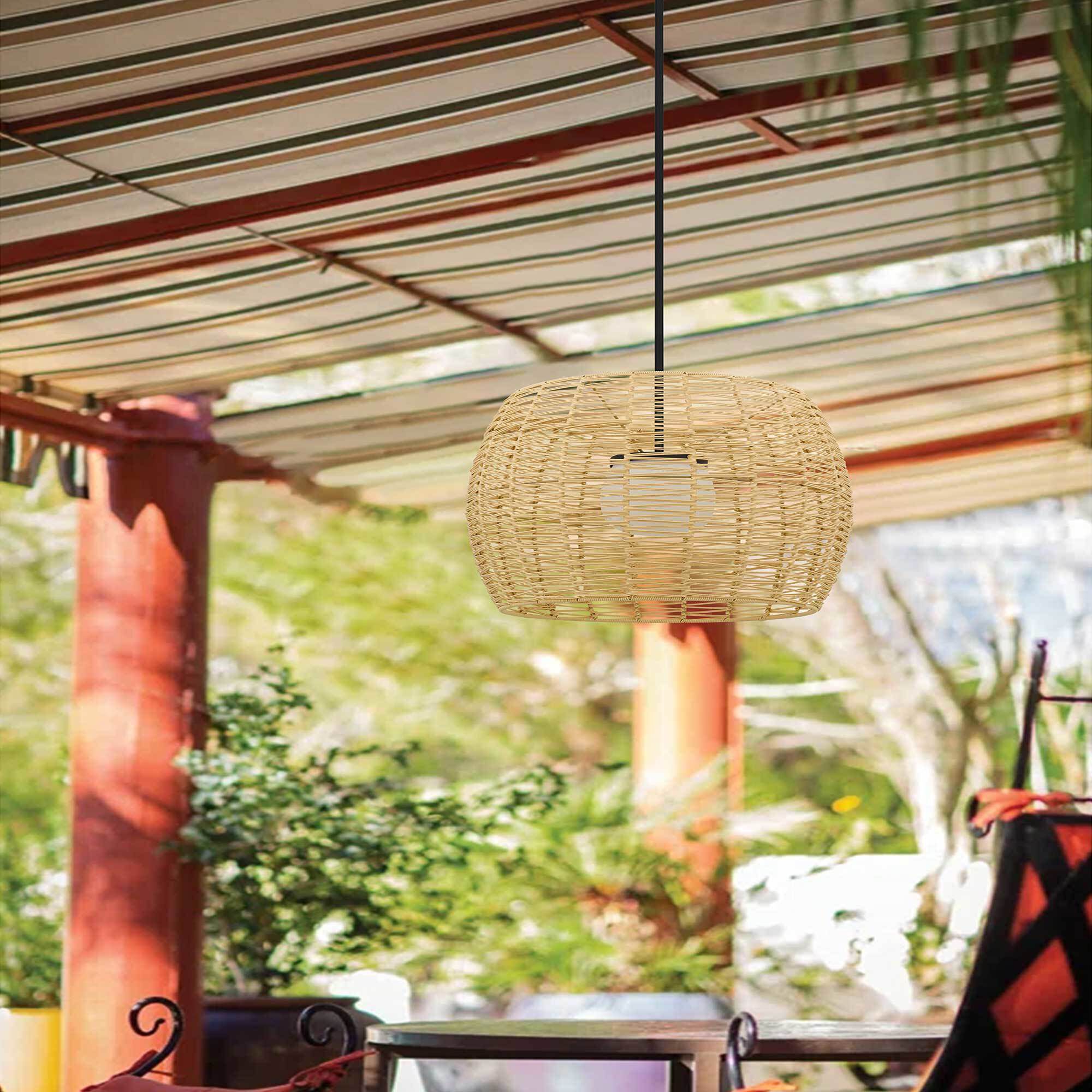 Aruba LED 24 inch Sand Black Outdoor Pendant