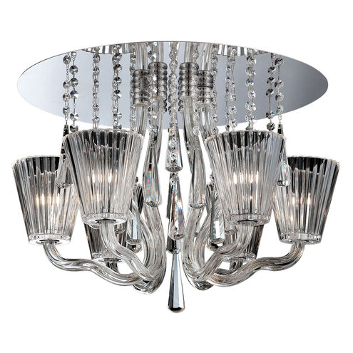 Corato 6 Light 21 inch Chrome Flush Mount Ceiling Light