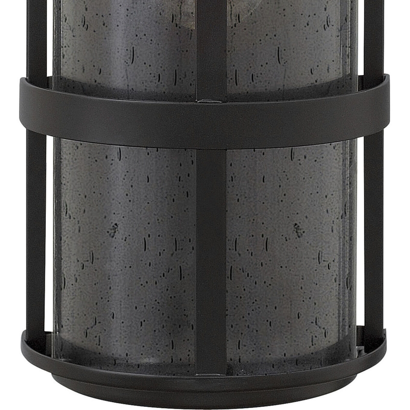 Saturn Outdoor Wall Mount Lantern in Satin Black, Large