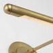 Amber Lewis Emery 12 watt 18 inch Hand-Rubbed Antique Brass Picture Light Wall Light