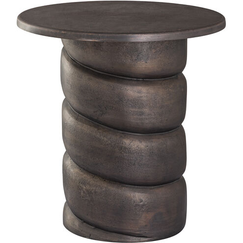 Twist 21 X 20 inch Antique Bronze Accent Table