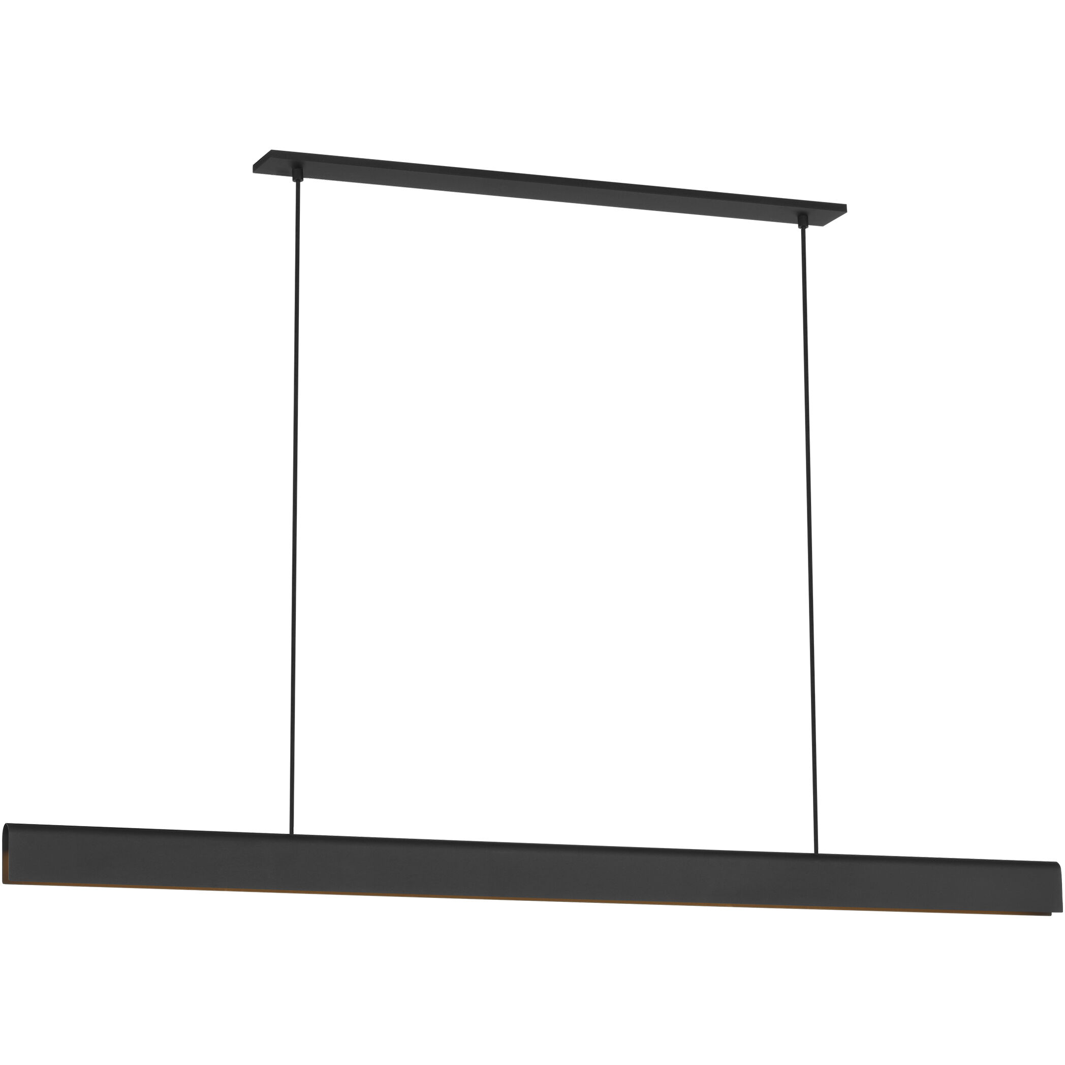 Peter Bristol Cloak LED 60 inch Nightshade Black Linear Chandelier Ceiling Light