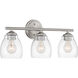 Winsley 3 Light 22 inch Brushed Nickel Bath Light Wall Light