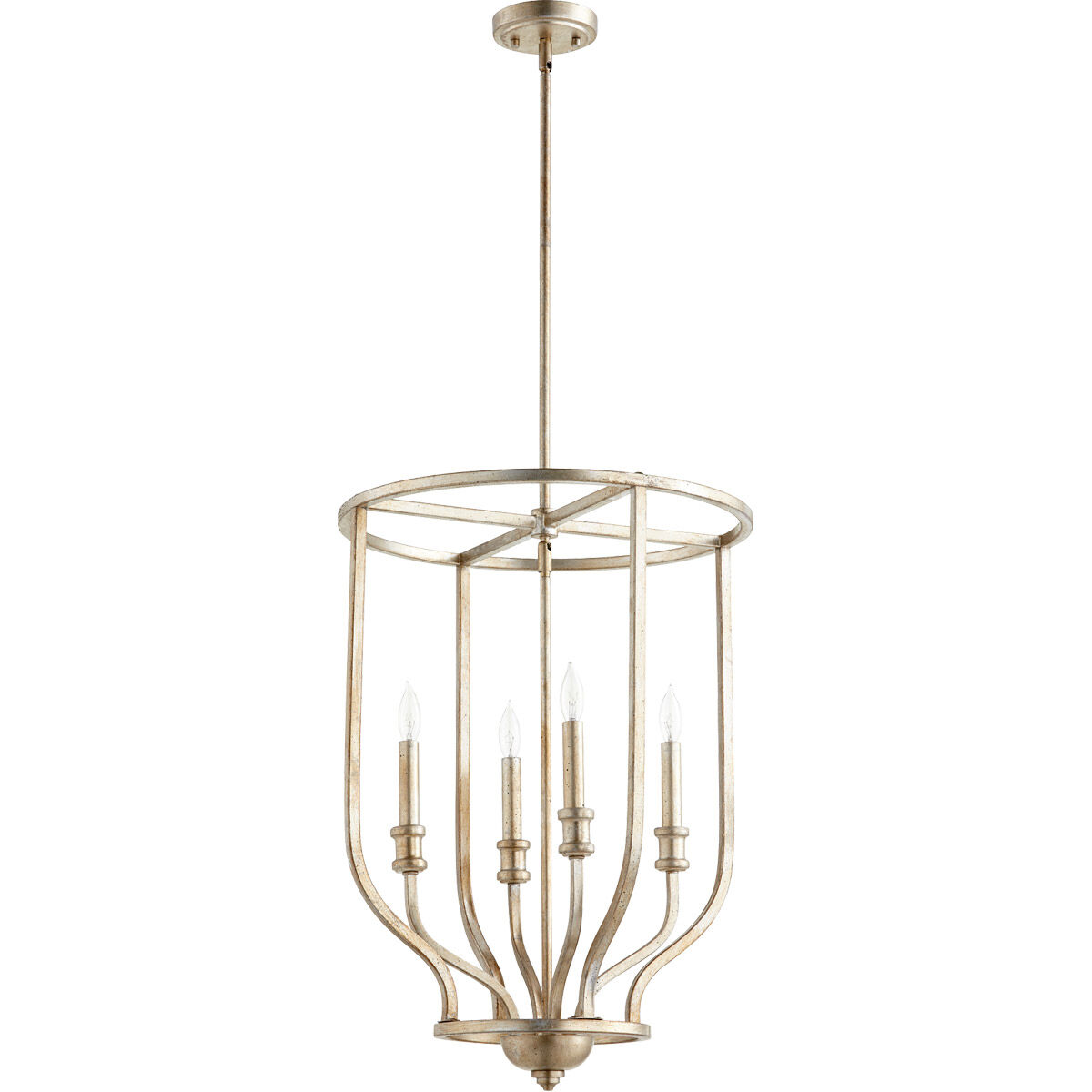 Richmond 4 Light 18 inch Aged Silver Leaf Foyer Pendant Ceiling Light