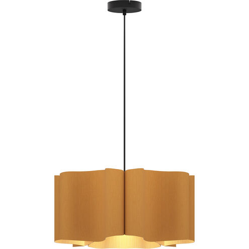 Paulina 1 Light 19.8 inch Black Pendant Ceiling Light in Petribi/Ash, 20 in, WEP Collection