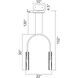 Curva LED 22 inch Black Chandelier Ceiling Light