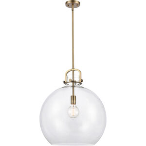 Newton Sphere 1 Light 18 inch Brushed Brass Pendant Ceiling Light