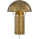 McKey 19 inch 60.00 watt Brass Table Lamp Portable Light, Coco & Dash