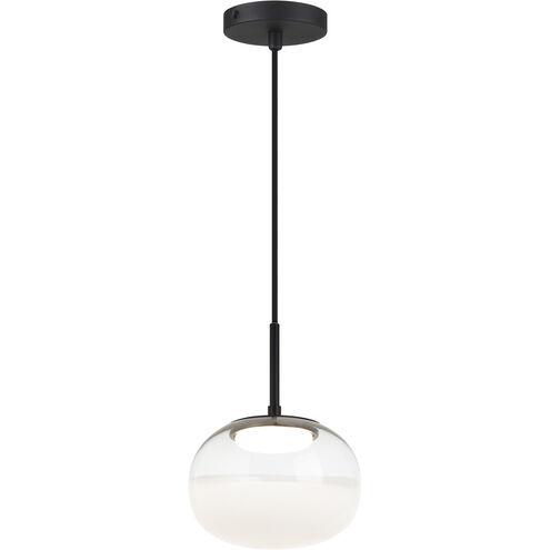 Matteo Lighting Jayce Pendant Ceiling Light in Matte Black with White C60501MBWH - Open Box