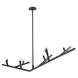 Oaks 12 Light 24 inch Black Chandelier Ceiling Light