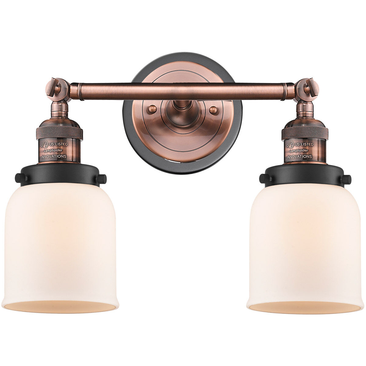 Copper bathroom vanity on sale lights