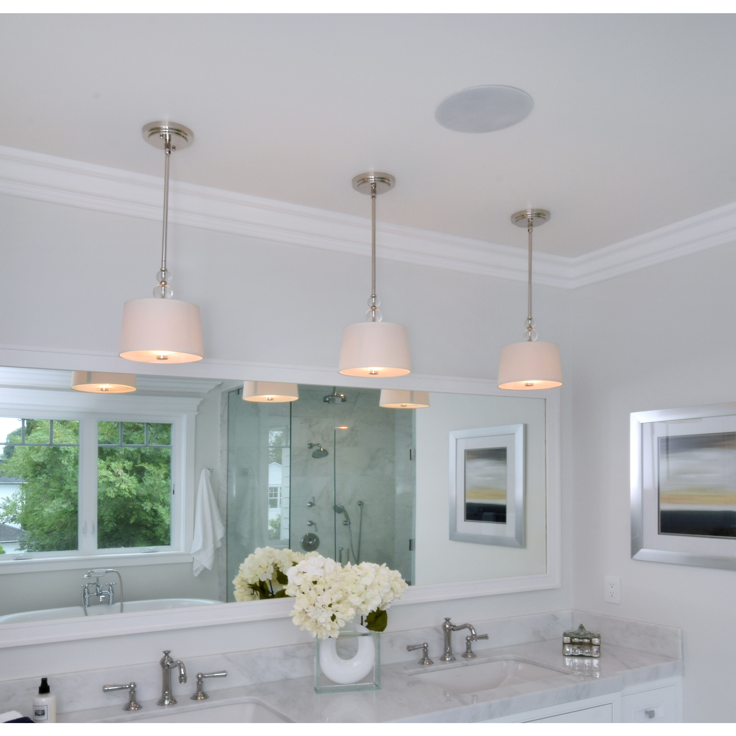 Rondo 1 Light 9 inch Polished Nickel Mini Pendant Ceiling Light