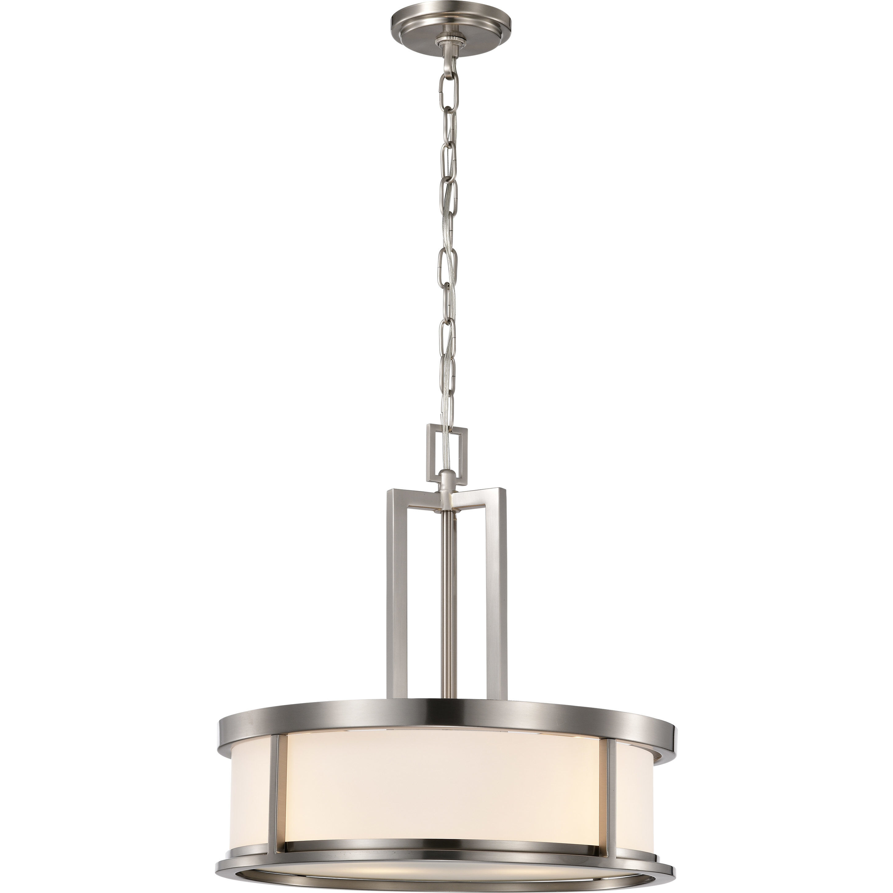 Odeon 4 Light 17 inch Brushed Nickel Pendant Ceiling Light