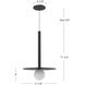 Elixir LED 11.88 inch Black Pendant Ceiling Light