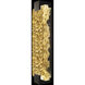 Terra Wall Sconce Wall Light in Black, Antique Gold Leaf Studio Glass