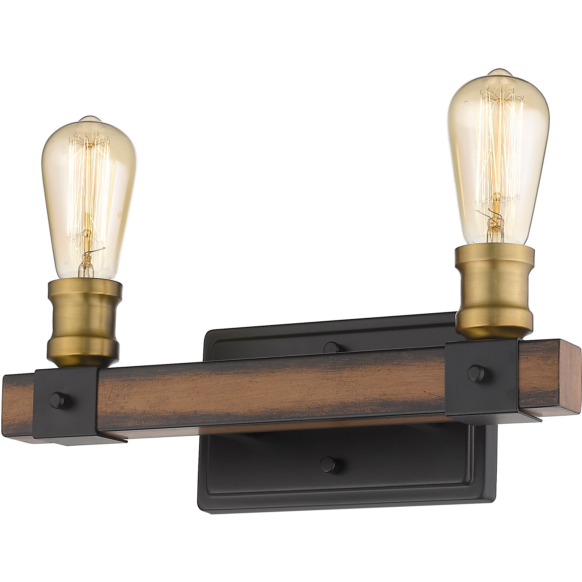 Kirkland 2 Light 14 inch Rustic Mahogany Vanity Wall Light